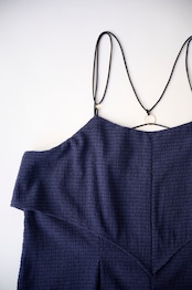 【suie】Gold ring spaghetti strap dress/リングキャミソールマキシドレス