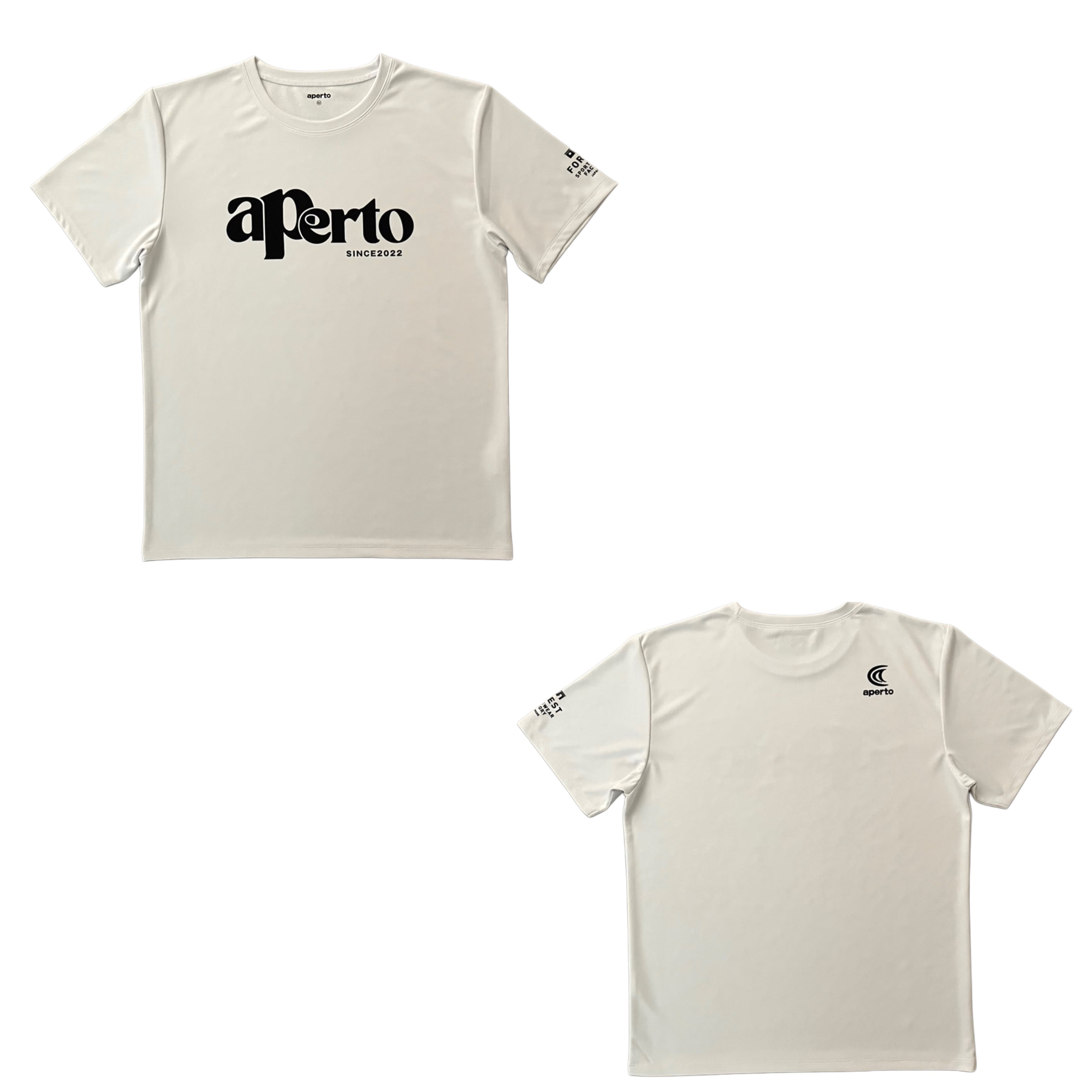 AP 126294】ユニセックス カジュアルロゴTシャツ ホワイト | aperto