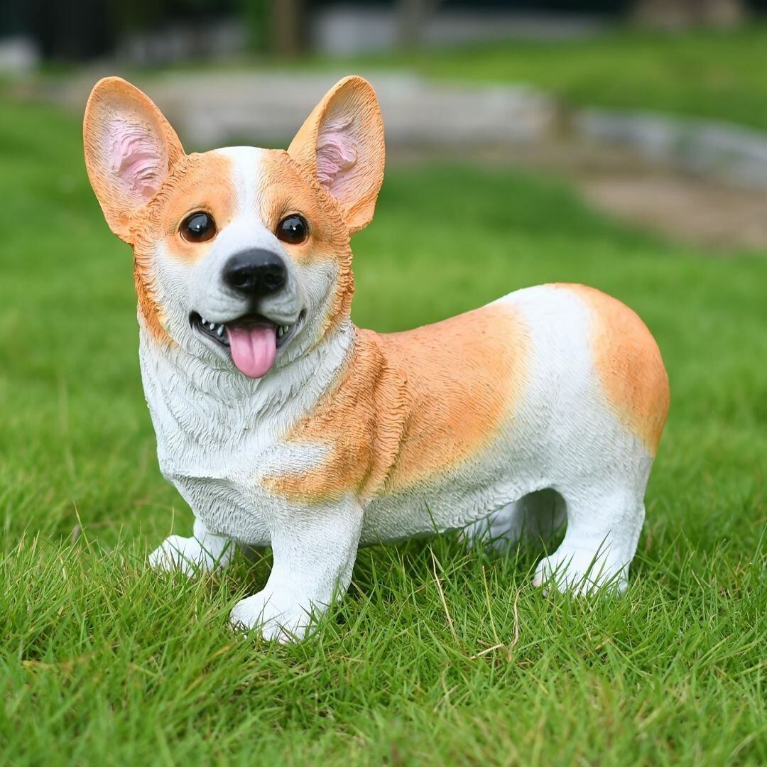 コーギーの置物 子犬の置物 ３色展開 イエロー ブラウン ブラック 家 置物 コーギーの置物 子犬の置物 3色展開 イエロー ブラウン ブラック 家