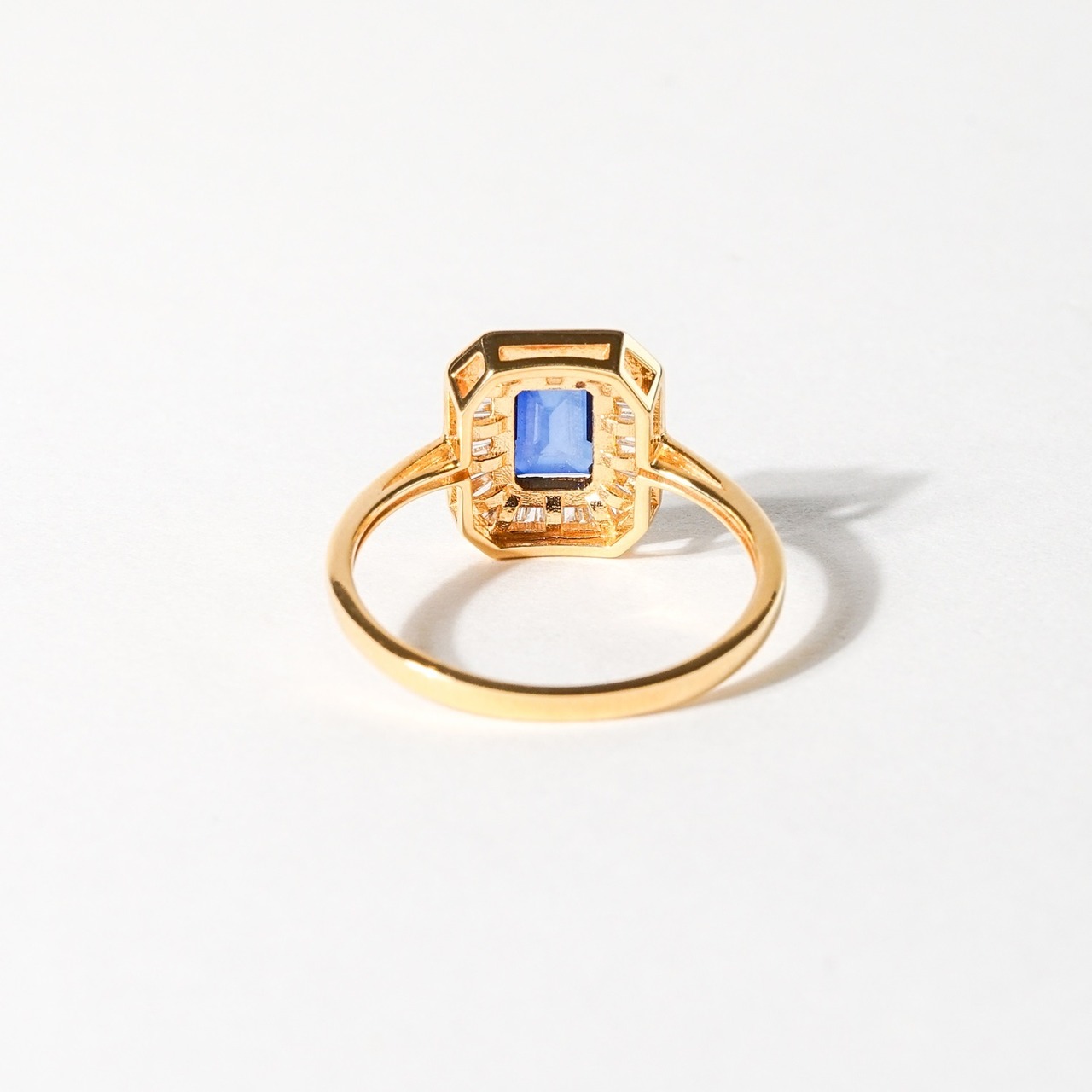 【K18 / 13号】サファイア  x ダイヤモンド リング