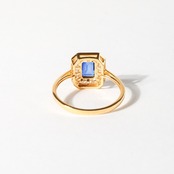 【K18 / 13号】サファイア  x ダイヤモンド リング