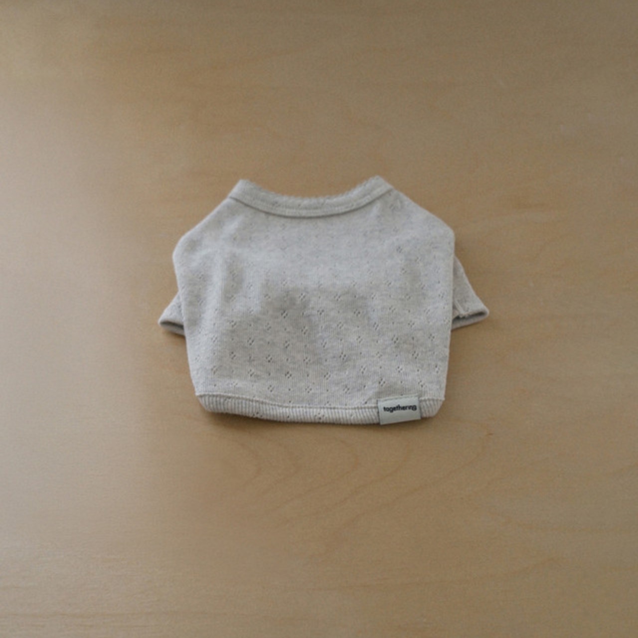 【予約】[ togethering ] Eyelet Crop T-Shirt｜Oatmeal - 14