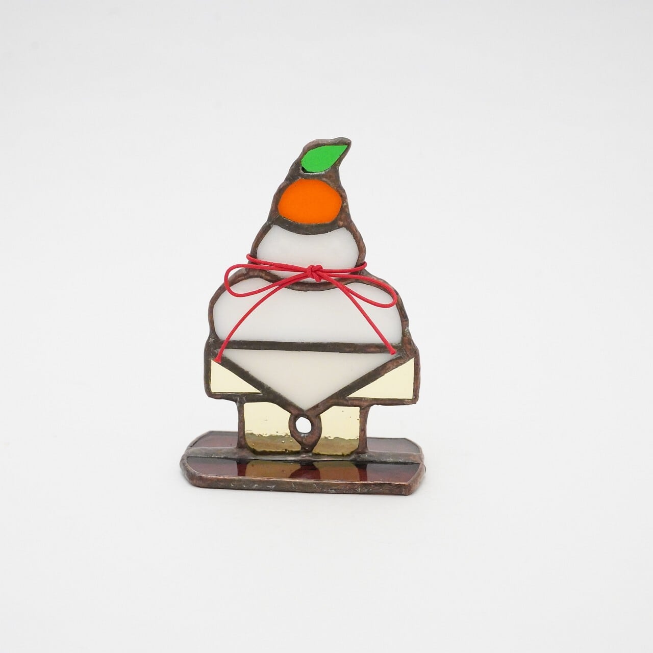 【森中 美佐江】ステンドグラス 鏡餅 B