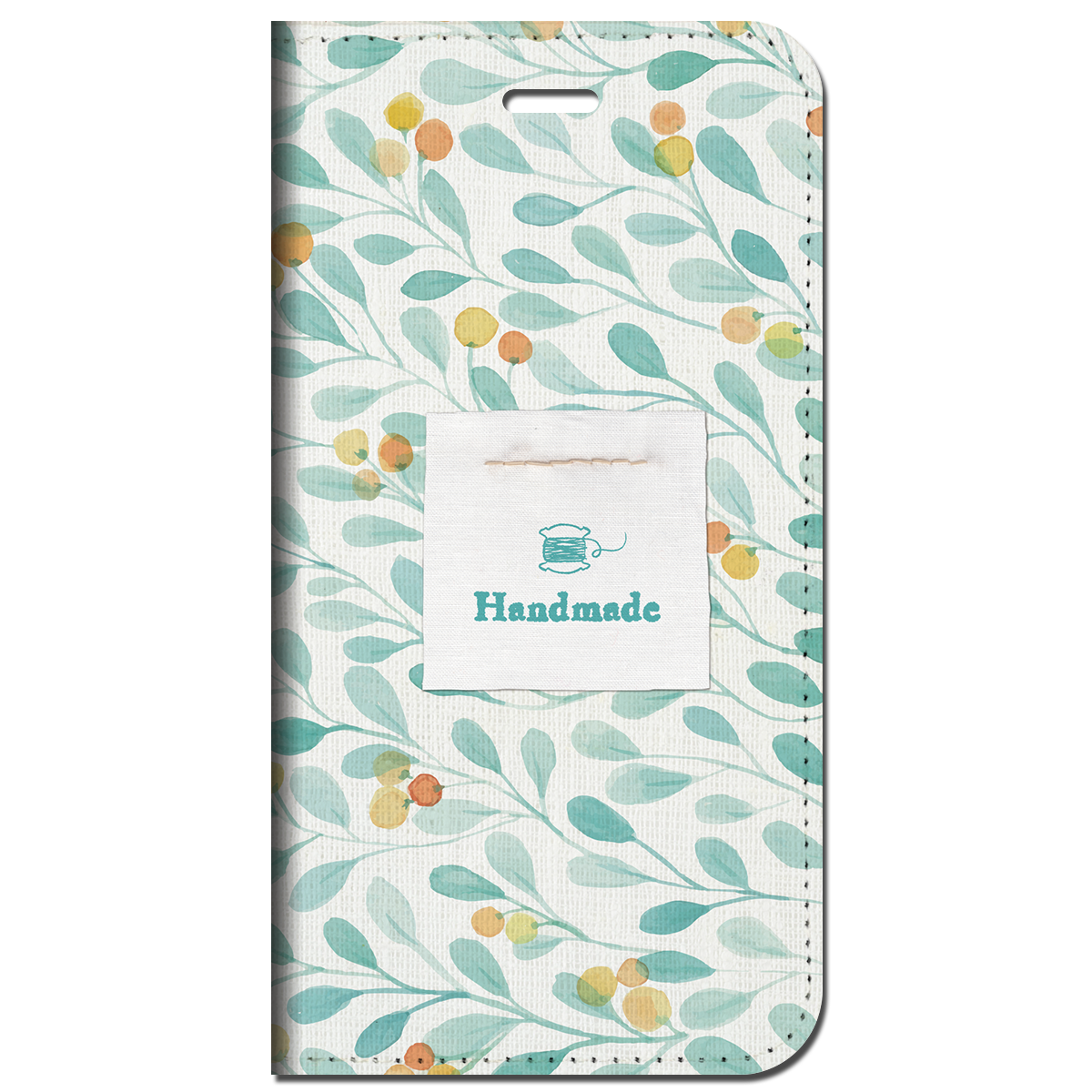 iPhone対応 スマホ 手帳型ケース ボタニカルグリーン ポップ イラスト 【iPhone17 / iPhone16 / iPhone16e / iPhoneSE 他 iPhone各機種対応】 st40