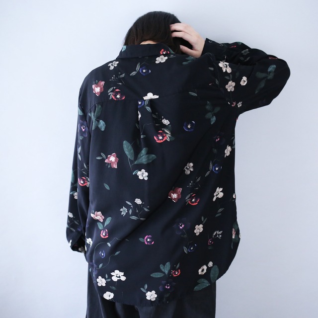 flower art pattern fry-front minimal mode shirt