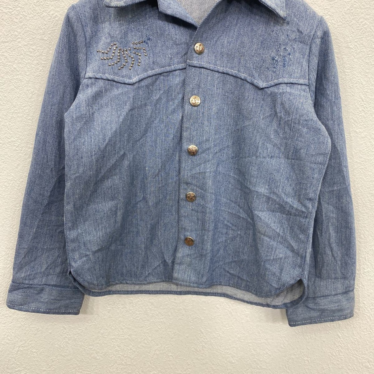 BILL THE KID デニムシャツ キッズ M ブルー ビリーザキッド シンプル 