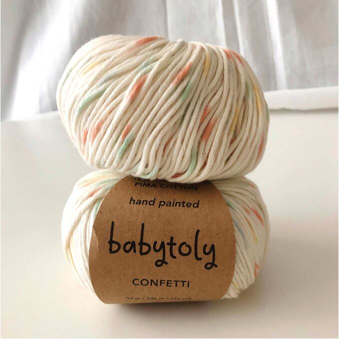 【New color】babytoly / Organic Cotton Yarn / PINEAPPLE CONFETTI【クーポン対象外】