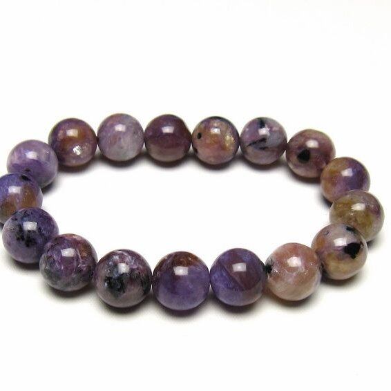 チャロアイト ブレスレット 12mm 一点物 メール便可 111-49287