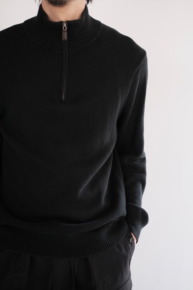 VINTAGE / "J.CREW" Half-zip Cotton Cashmere Knit