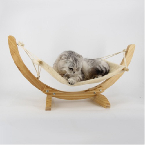ネコちゃんハンモック 猫 ブランコ 小型犬 ブリティッシュショートヘア 無垢材 ハンモック ハンモック ネコの遊び場 ネコの寝床 ワンちゃん 室内猫 ベッド