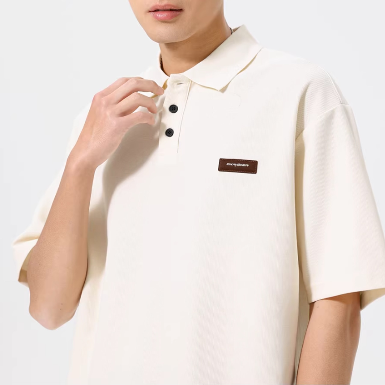 ゆったり ロゴパッチポロシャツ af0496