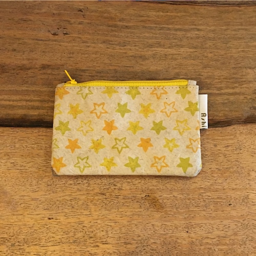 Ashi｜亜紙 Flat Pouch S＊Star Fruits 紙ポーチ フルーツ柄 エスニック ハンドメイド