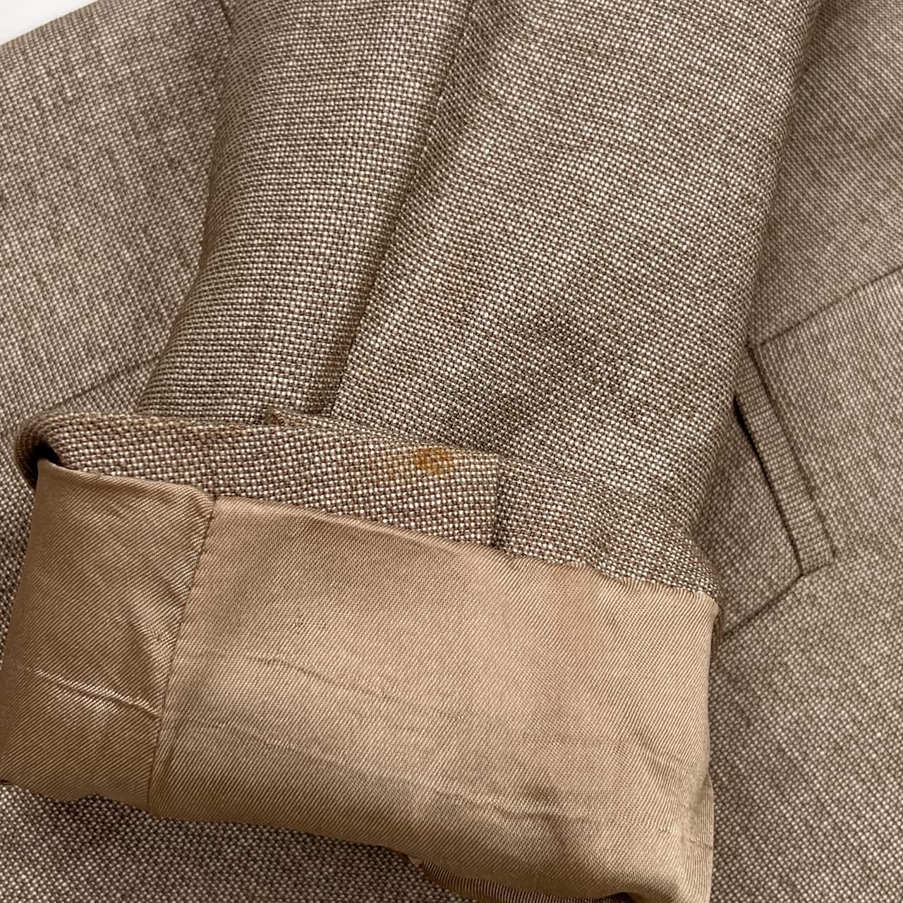 イタリア製 シルク混 MaxMara マックスマーラ テーラードジャケット i 42/ベージュ レディース