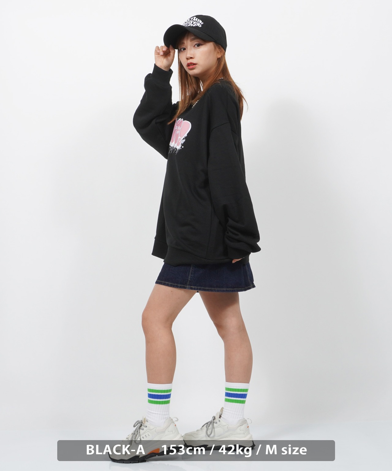 ＼SALE／◆グラフィティ アップリケ刺繍 ビッグトレーナー◆sb-g1340322n