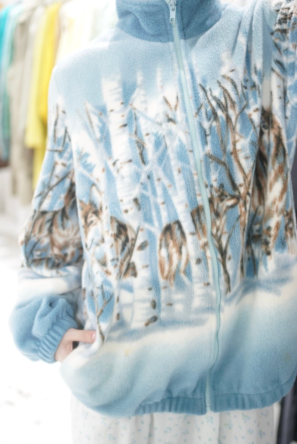 landscape fleece zip up blouson