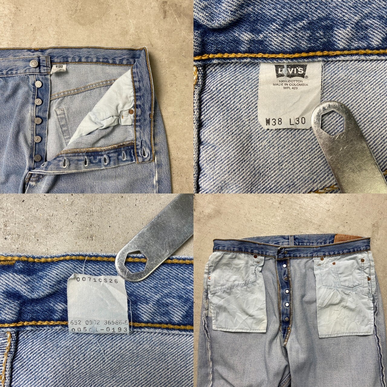 00年代 Levi's リーバイス 501 0193 デニムパンツ メンズW38 古着 00s