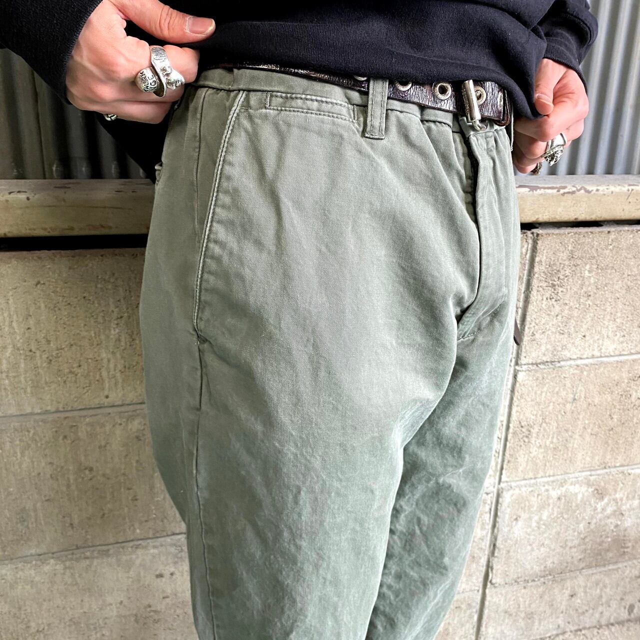 US　DOCKERS センタープレスパンツ　ワークパンツ　大きめ