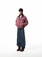 BOOGOOVOGUE Vintage Faux Fur Denim Bomber