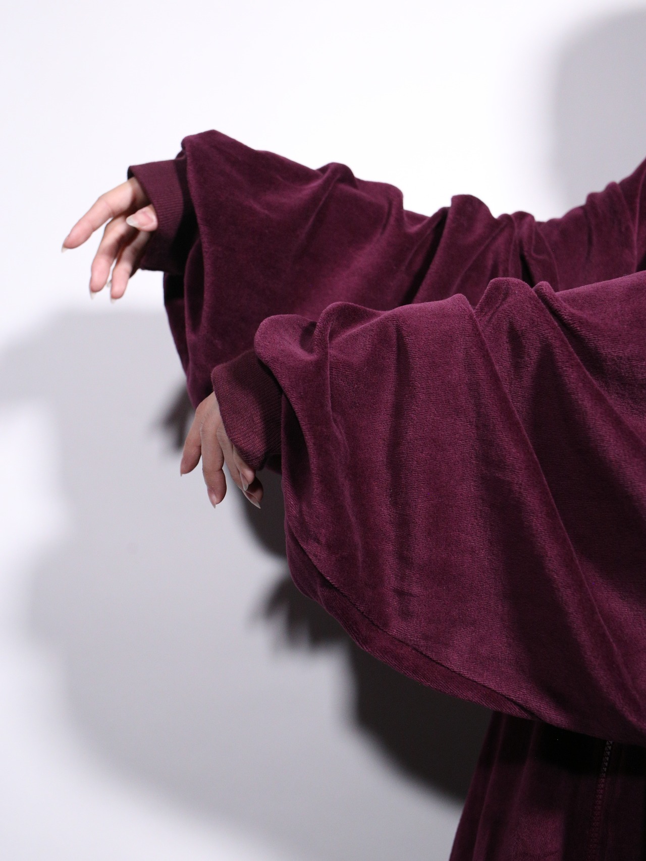 "KING SIZE" XXXL super over silhouette velours jacket - 5