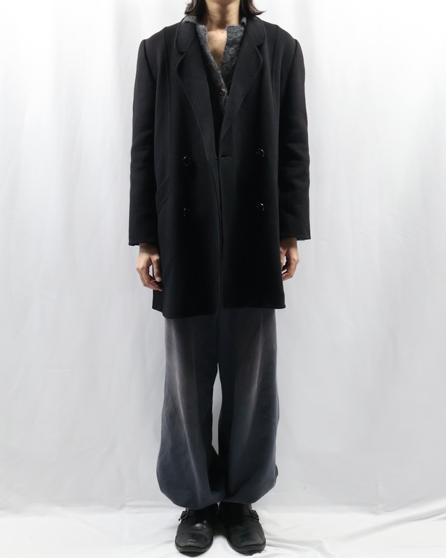 double breasted cashmere half coat