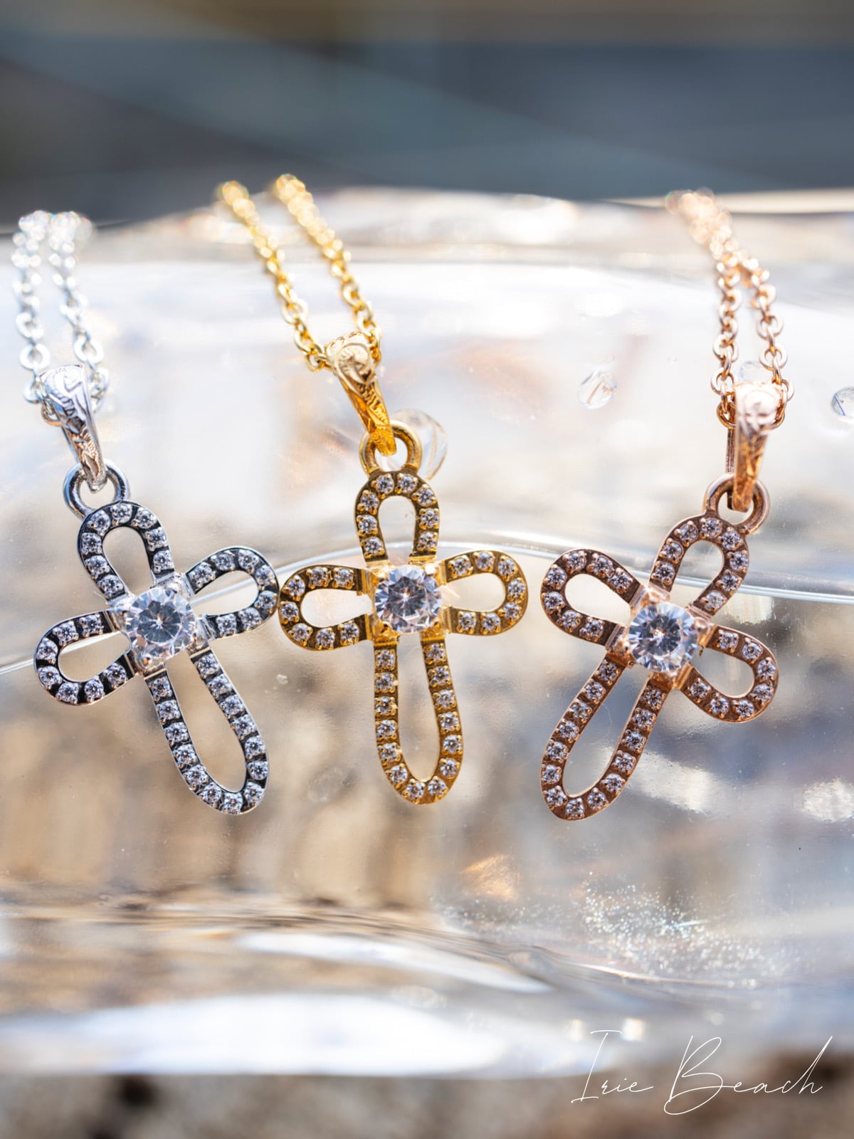 cross zirconia necklace | IRIEBEACH
