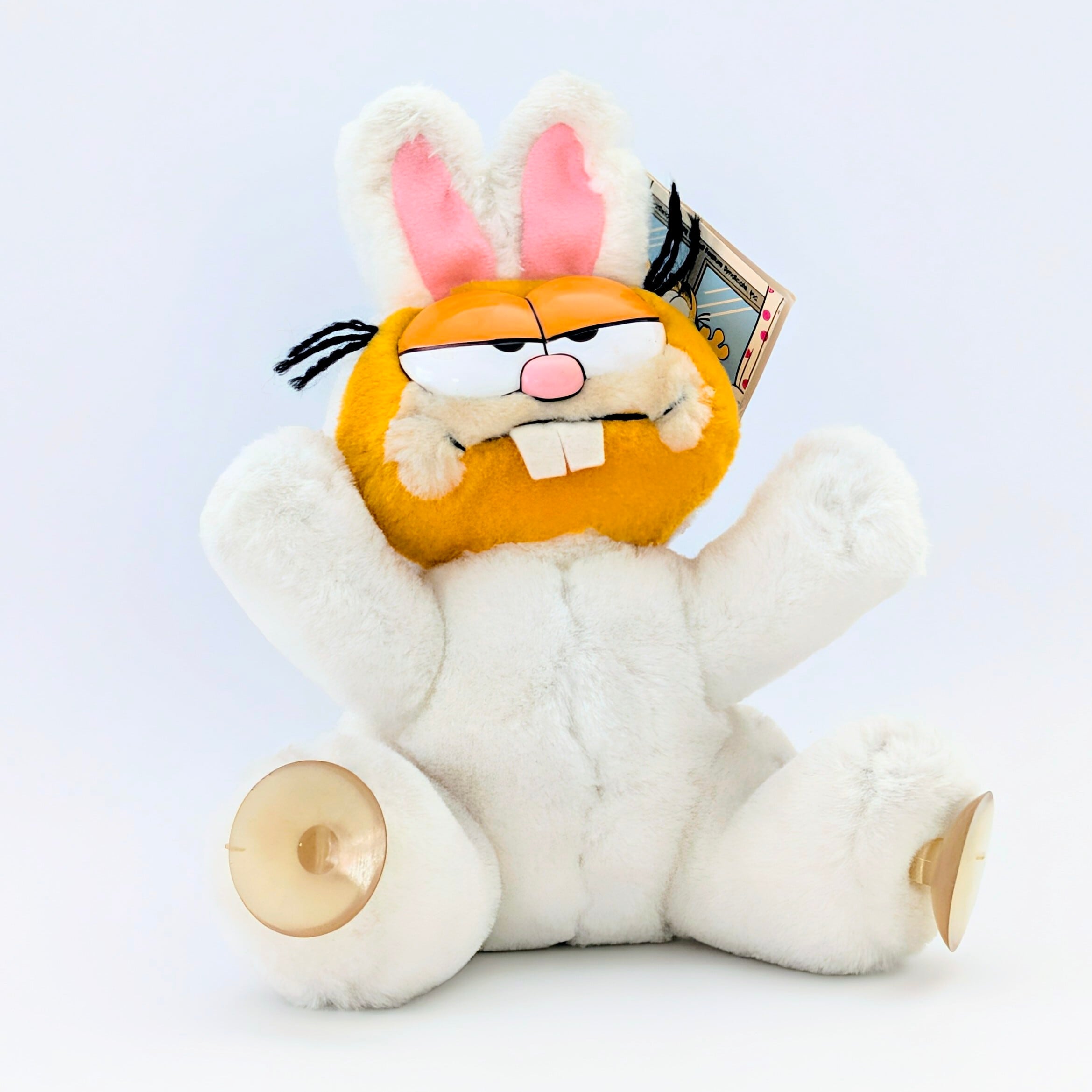 ☆ VINTAGE 1980年代初期 ☆【 Garfield ( ガーフィールド ) 】『 GARFIELD STUCK ON YOU 』吸盤付きぬいぐるみ プラッシュ plush 1980年代年製 〚アメリカン雑貨 アメトイ〛