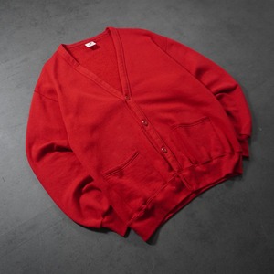 80s〜 JERZEES sweat cardigan red 古着