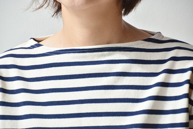 セントジェームス SAINT JAMES ウエッソンハートエルボーパッチ(24JC OUES.COUD)ECRU/MARINE(VIOLET)