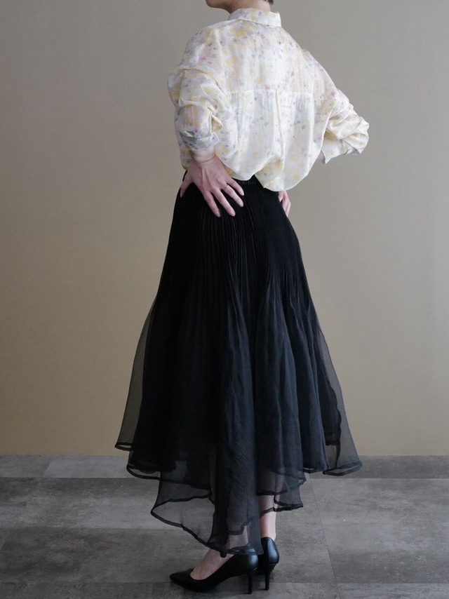 ★シフォンスカート(ブラック)