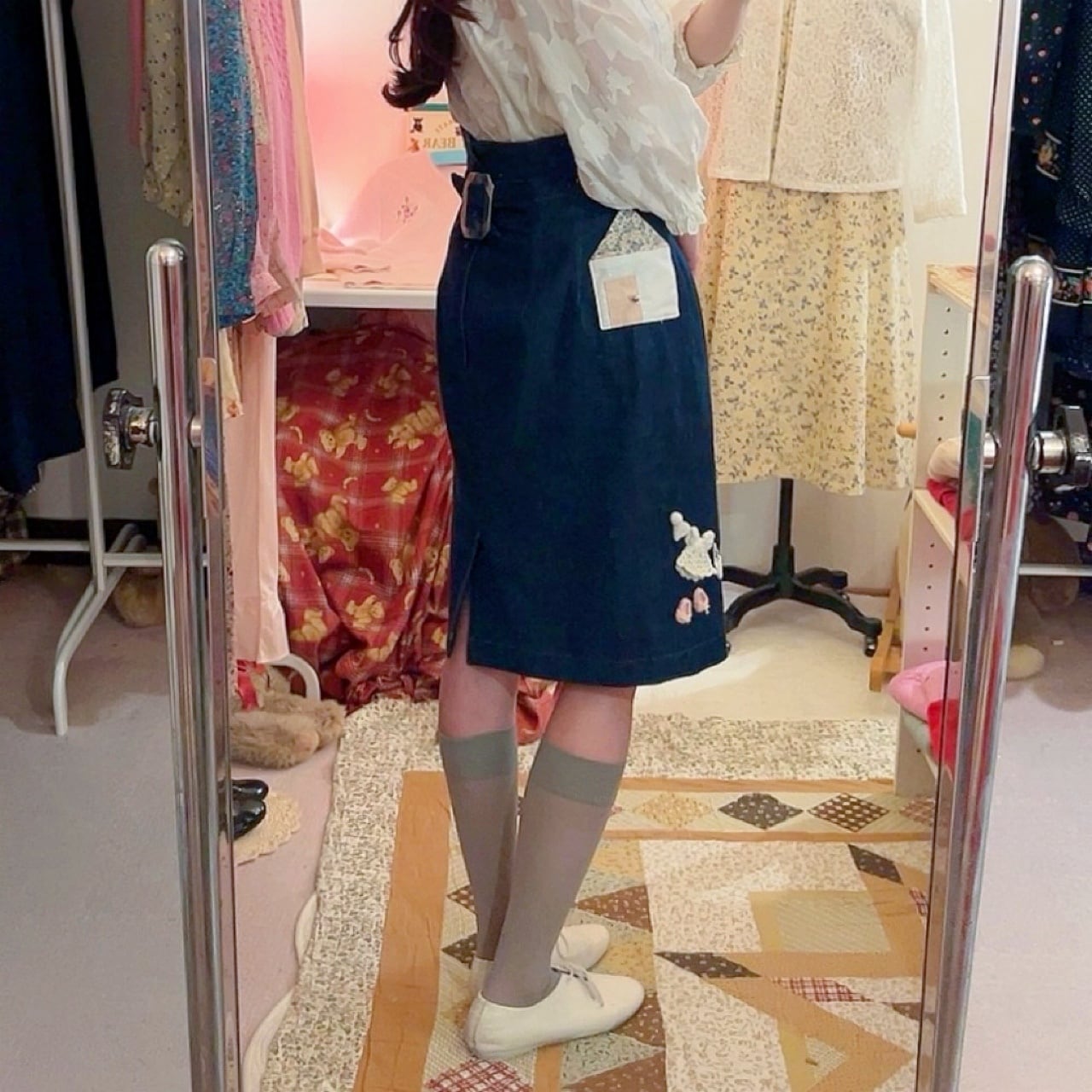 remake ✂︎ fairy's outing big buckle skirt