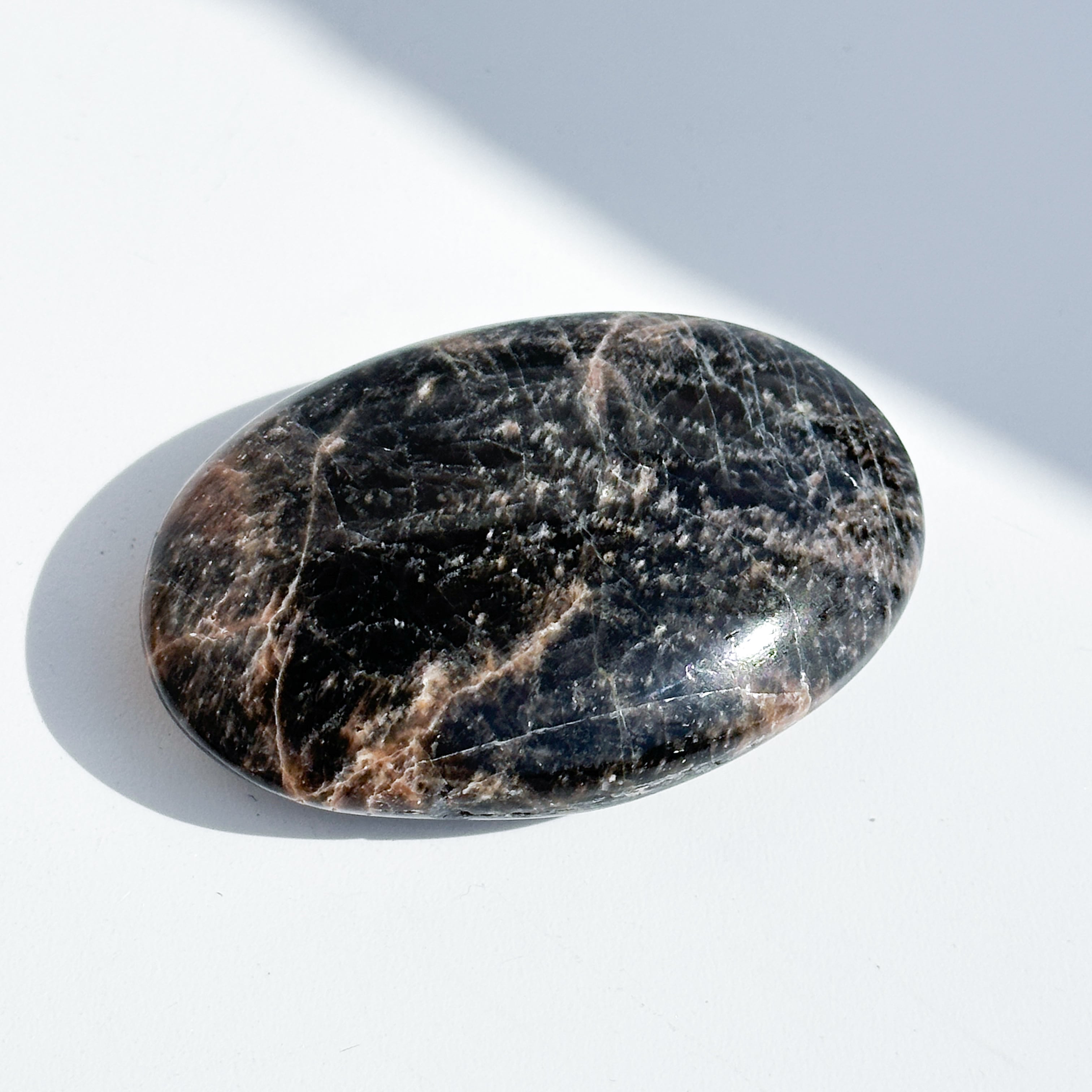 ブラックムーンストーン パームストーン21◇ Black Moonstone ◇天然石