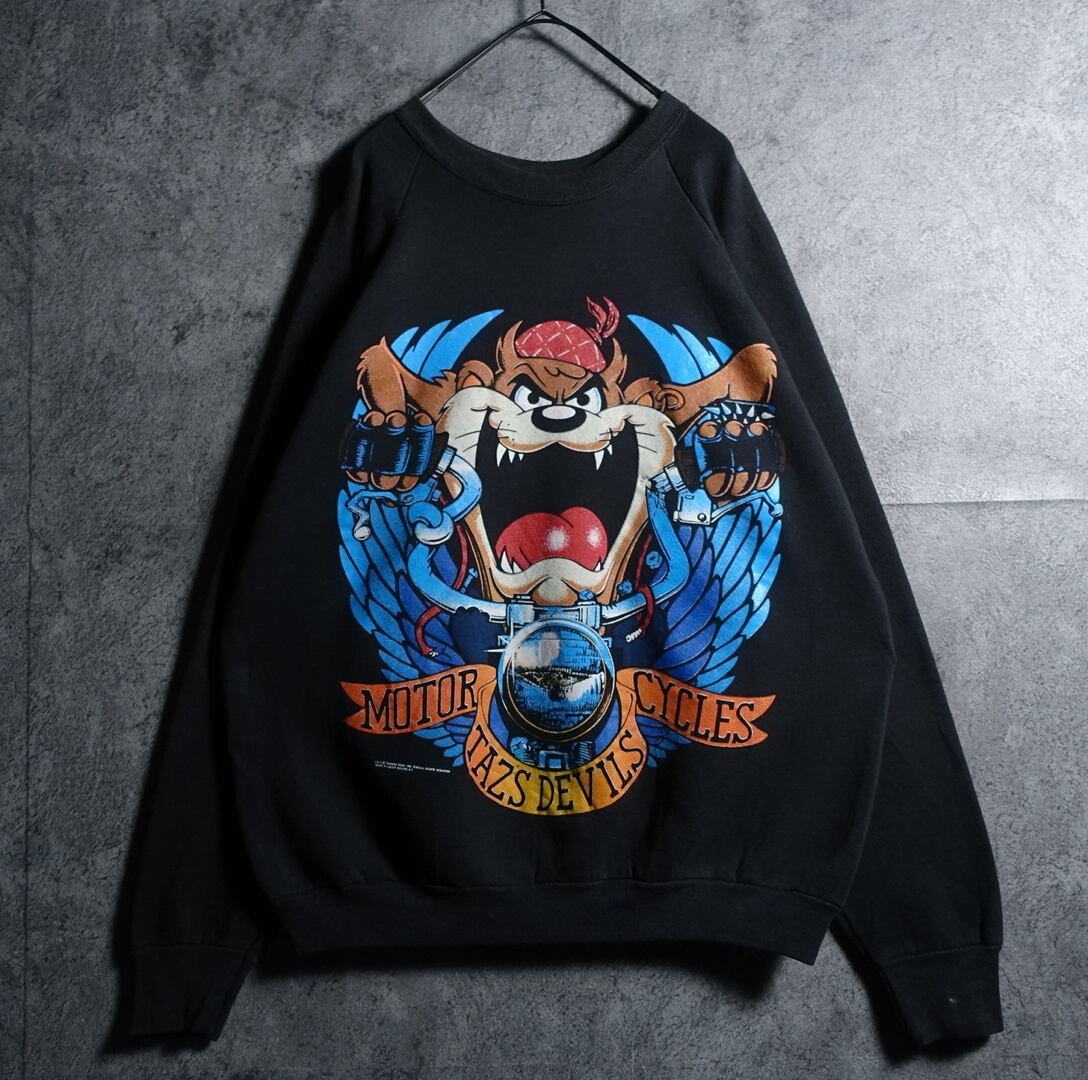 90s “FRUIT OF THE LOOM” Looney Tunes Print Design Raglan Sweat