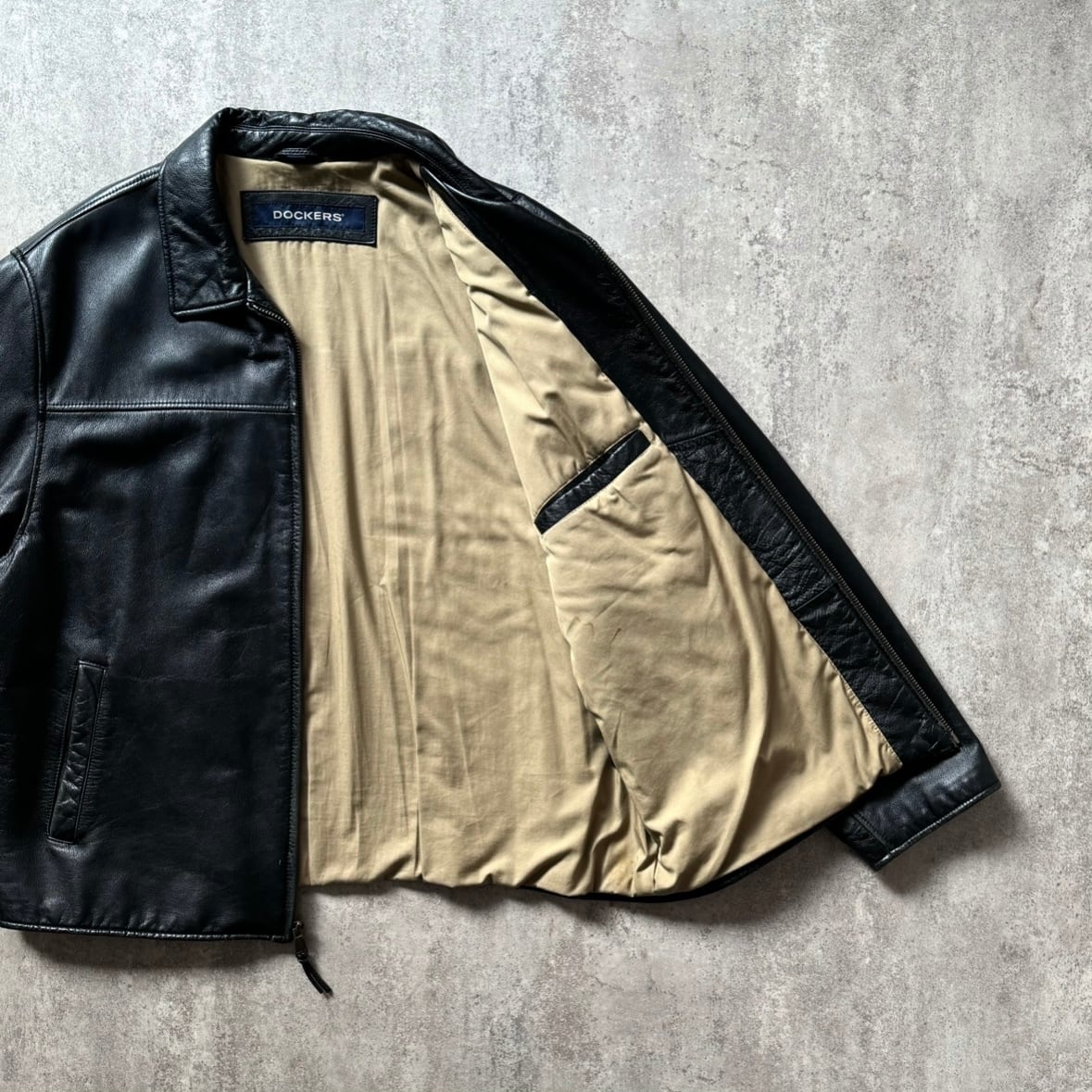 古着 DOCKERS Sports ドッカーズ スポーツ レザージャケット 牛革