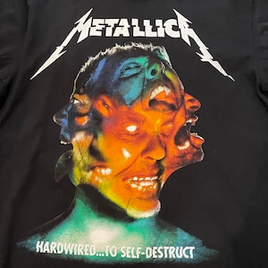 【Rock Yeah】METALLICA バンドTシャツ Hardwired... to Self-Destruct アートワーク メタリカ Lサイズ バックロゴ US古着 アメリカ古着