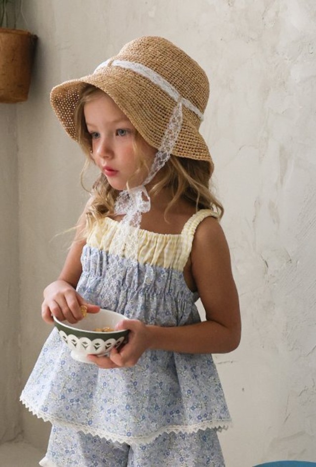 ※お洋服と同梱限定※【5/9〆予約】<flo>  Alice lace strow Hat