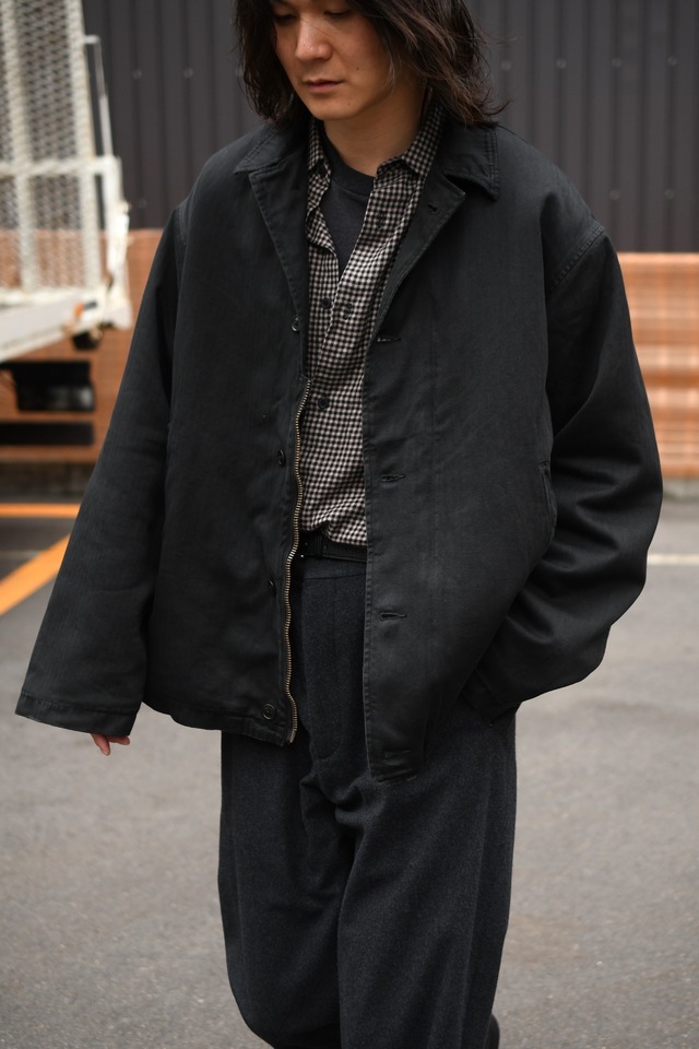 A.PRESSE / Vintage US NAVY N-4 Deck Jacket (Black)