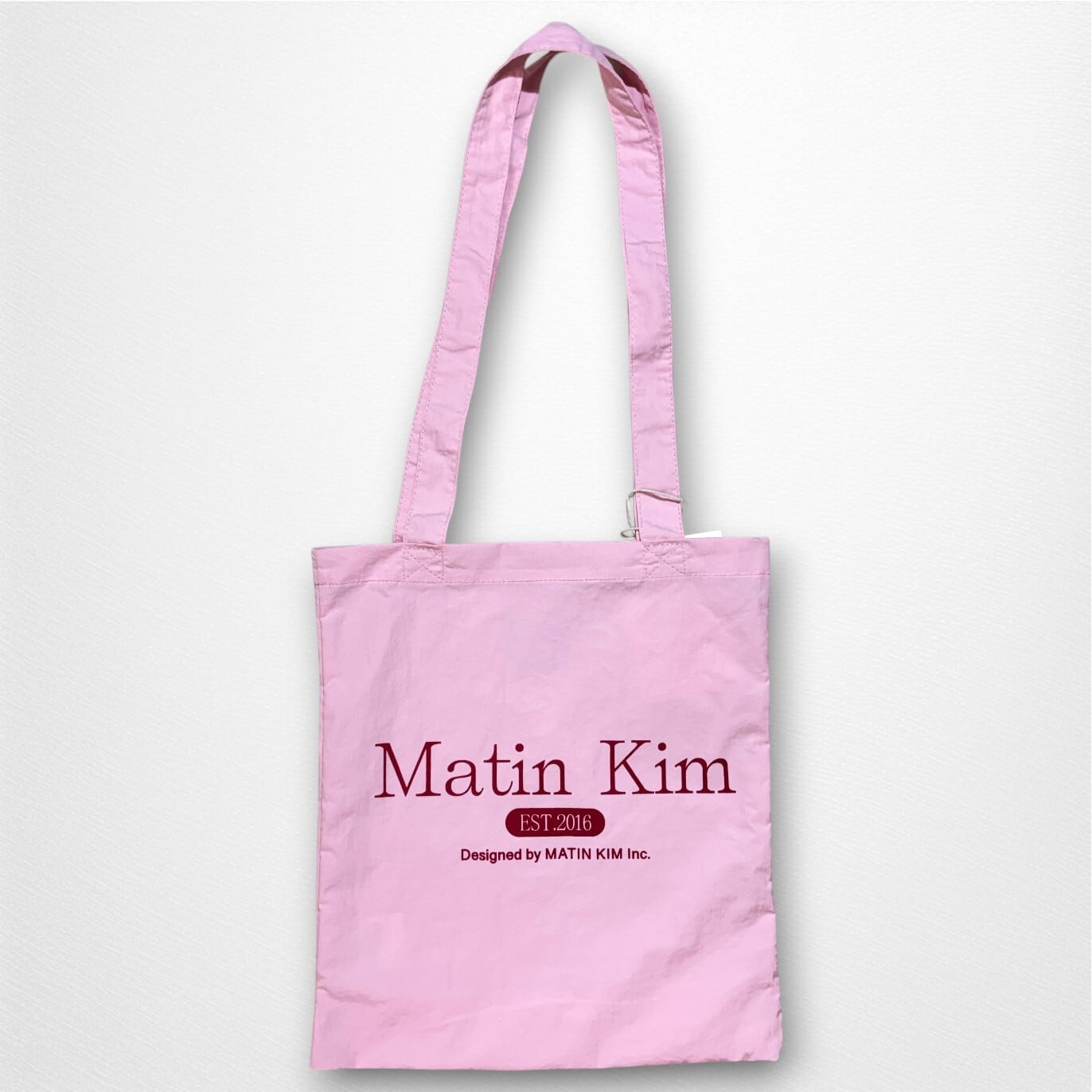 Matin Kim】マーティンキム ロゴ トートバッグ ピンク 韓国限定 タグ