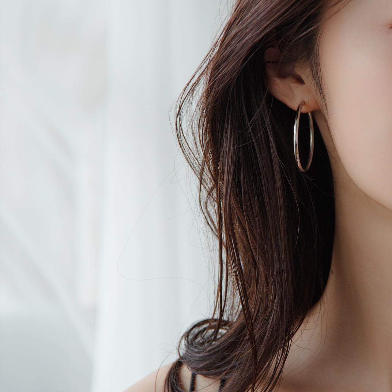 プラチナ 直径40cm フープピアス【MPT0078P1】 | MONICE/モニス