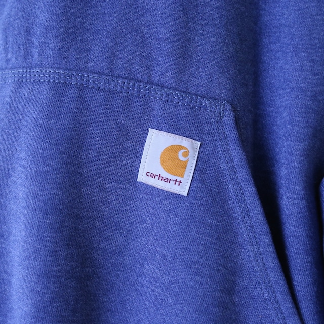 "carhartt" sleeve printed design 3XL over silhouette blue parka