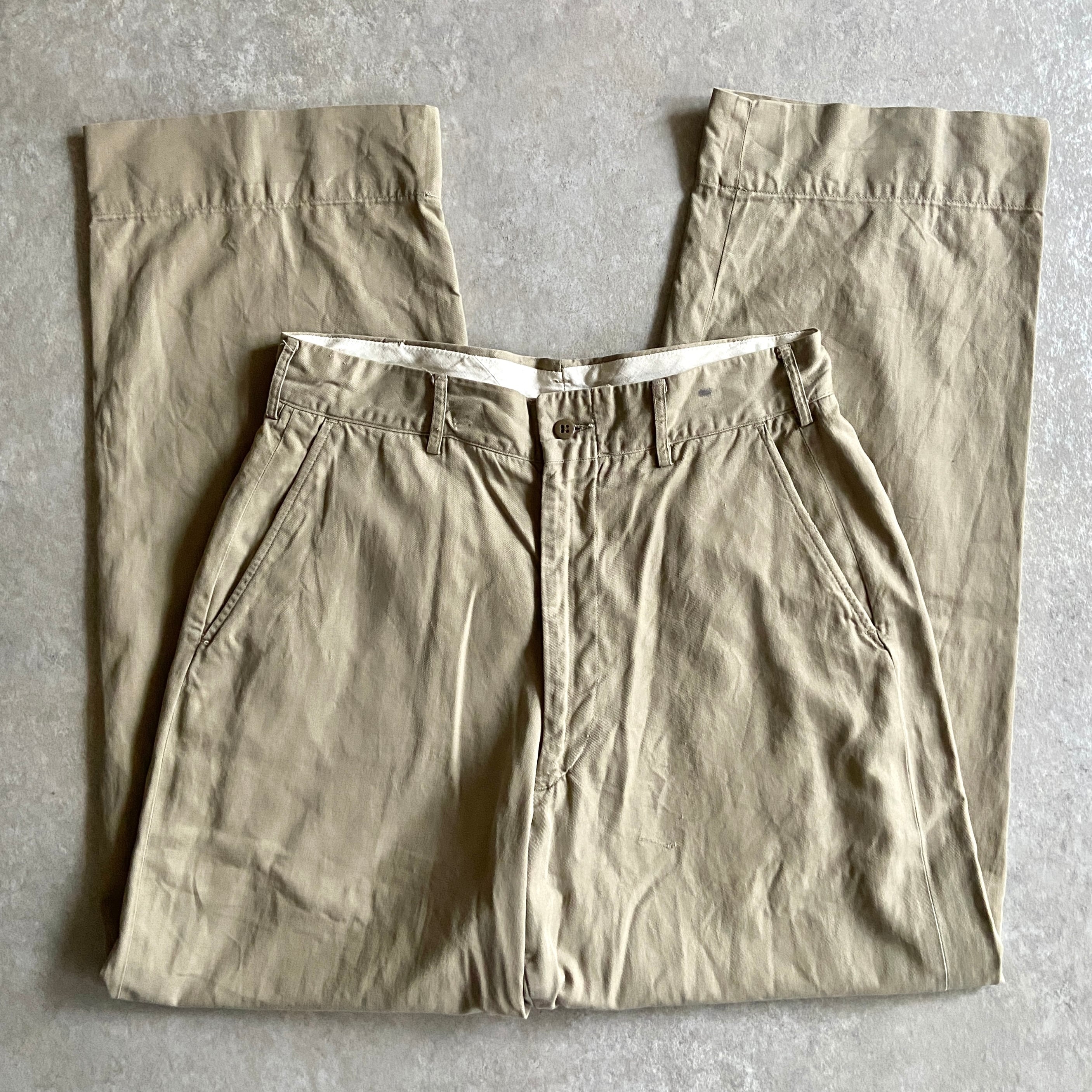 1960s U.S.ARMY Vintage Chino Pants W30 L29.5 H198