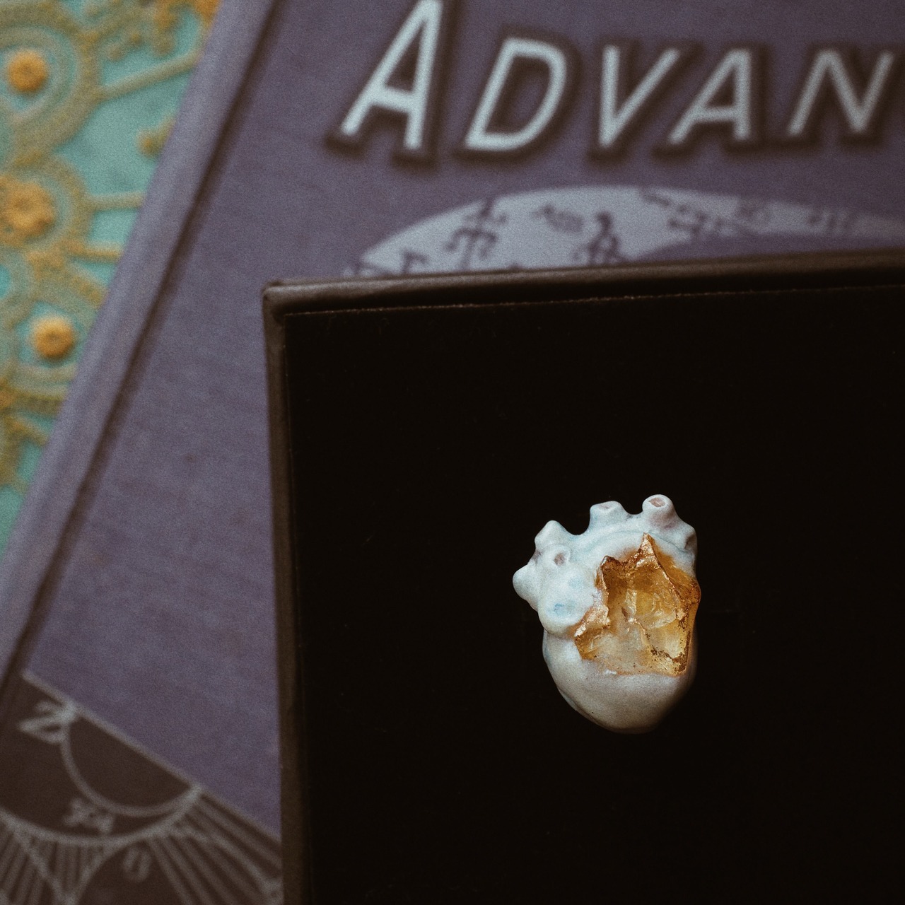 Mermaid's tear and heart  ring