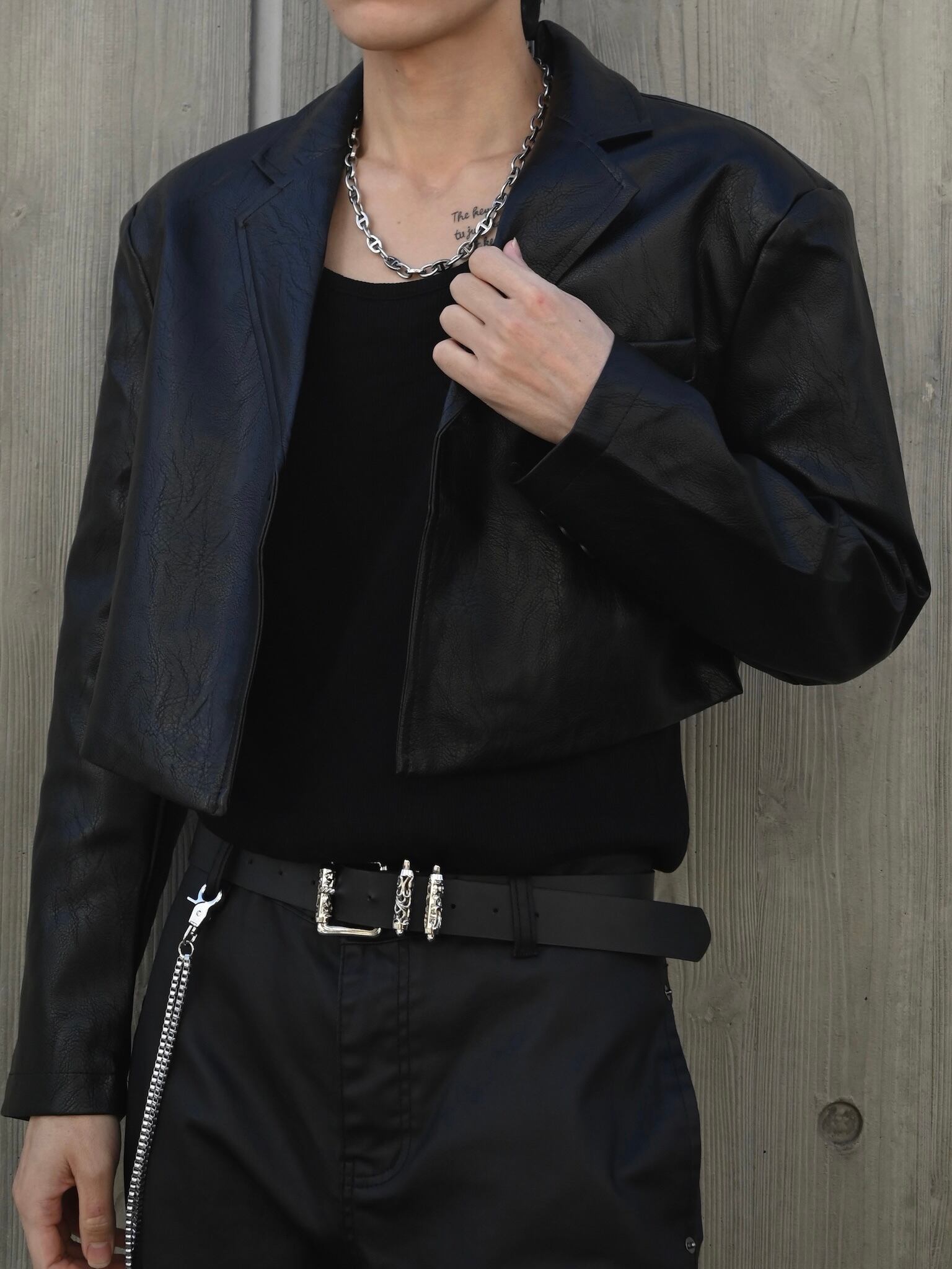 ALUDE SELECT】short leather jacket | 【ALUDE】韓国メンズファッション
