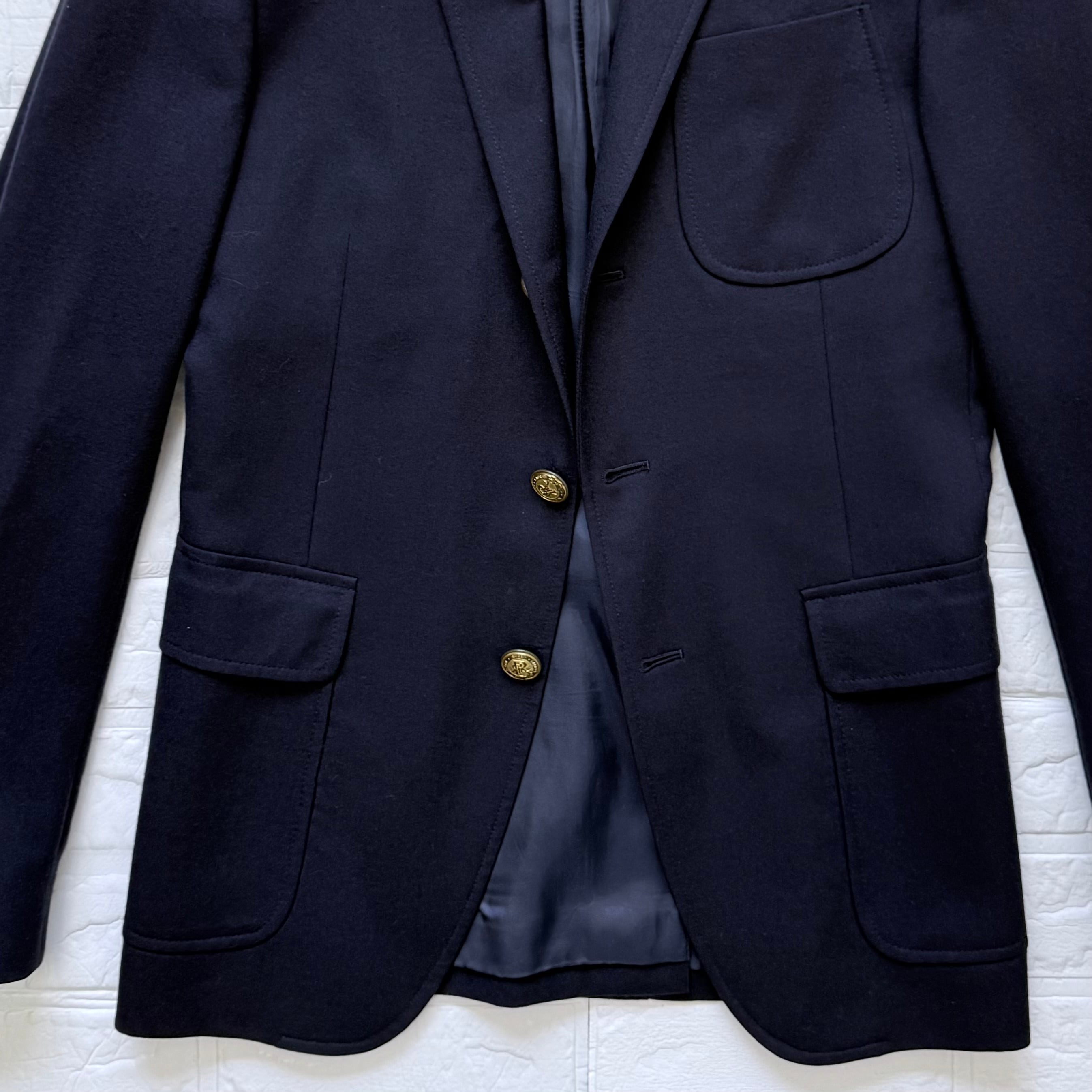 Rugby Ralph Lauren 金釦ブレザー 段返り3B サキソニーウール ネイビー
