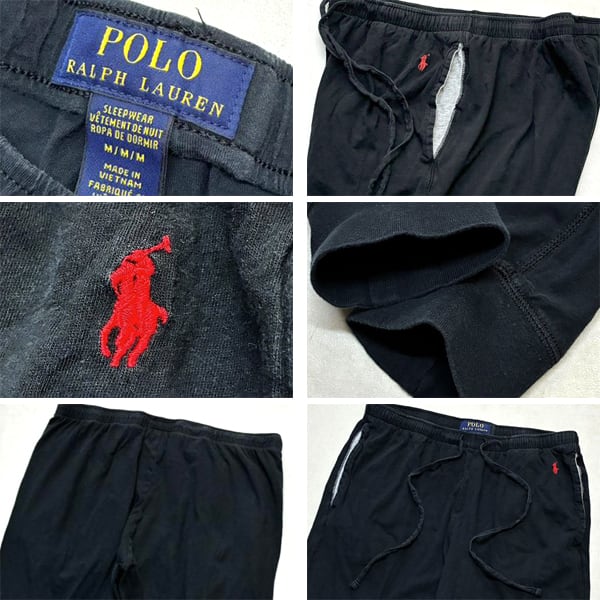 古着卸 まとめ売り ラルフローレン パンツ 8枚セット ( メンズ 3XL/2XL/XL ) スウェットパンツ パジャマパンツ 中古 古着 NF4316 1点物◇ラルフローレンPOLOブランドロゴ黒パジャマパンツ古着メンズSM