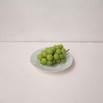 水色リムのお皿