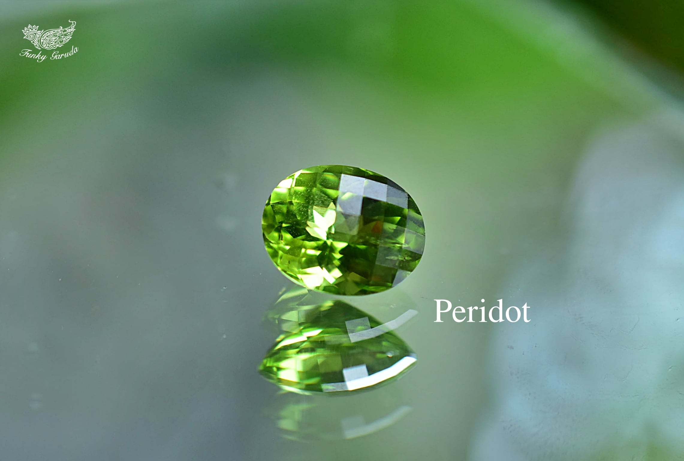 煌びやかな萌黄色★ファセットカット ペリドット ルース peri008