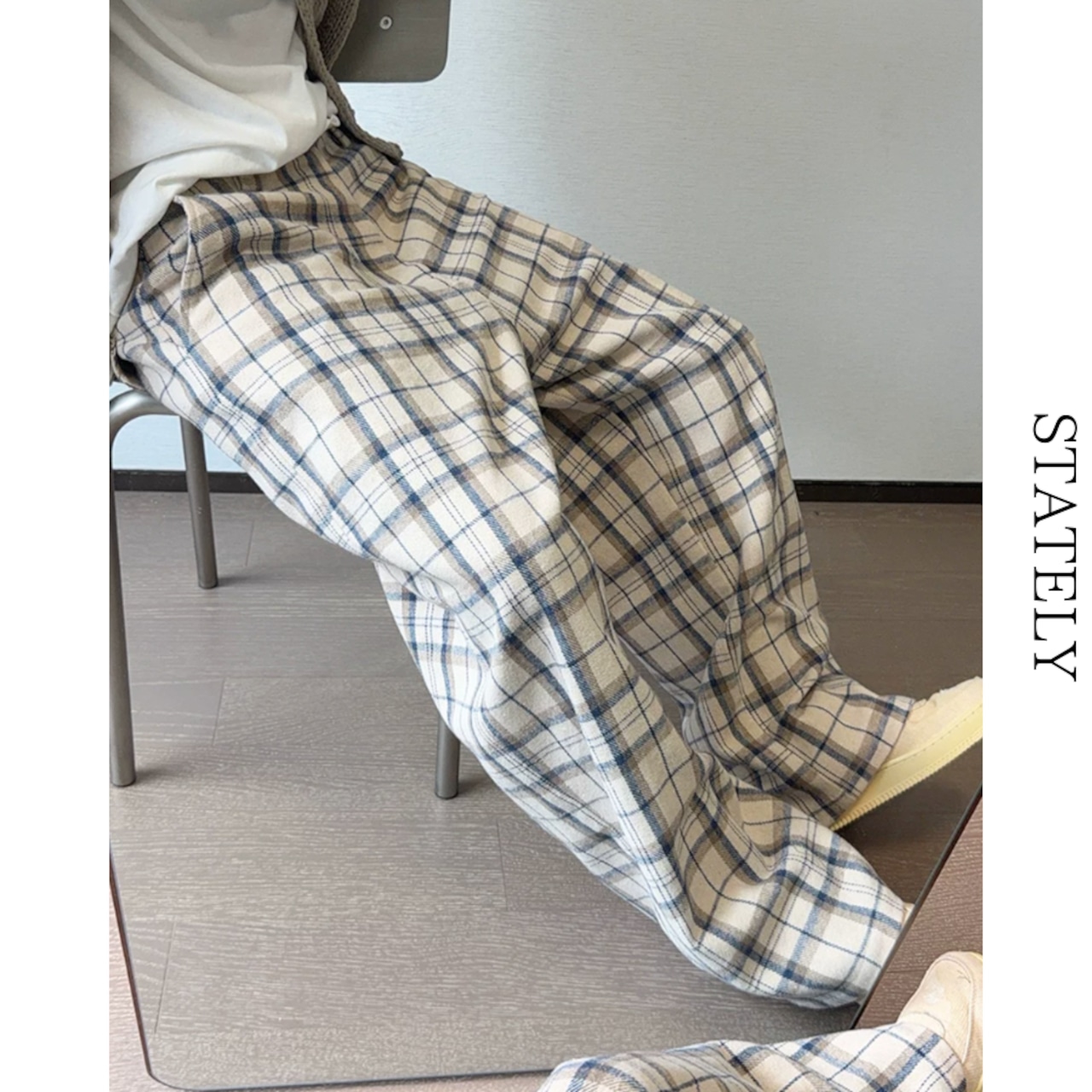 Vintage Plaid ワイドパンツ_B147・画像9