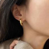 2way パール装飾フープピアス H0015