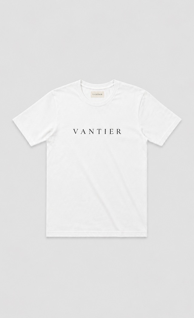 VANTIER LOGO T-SHIRT / SLIM-FIT / WHITE