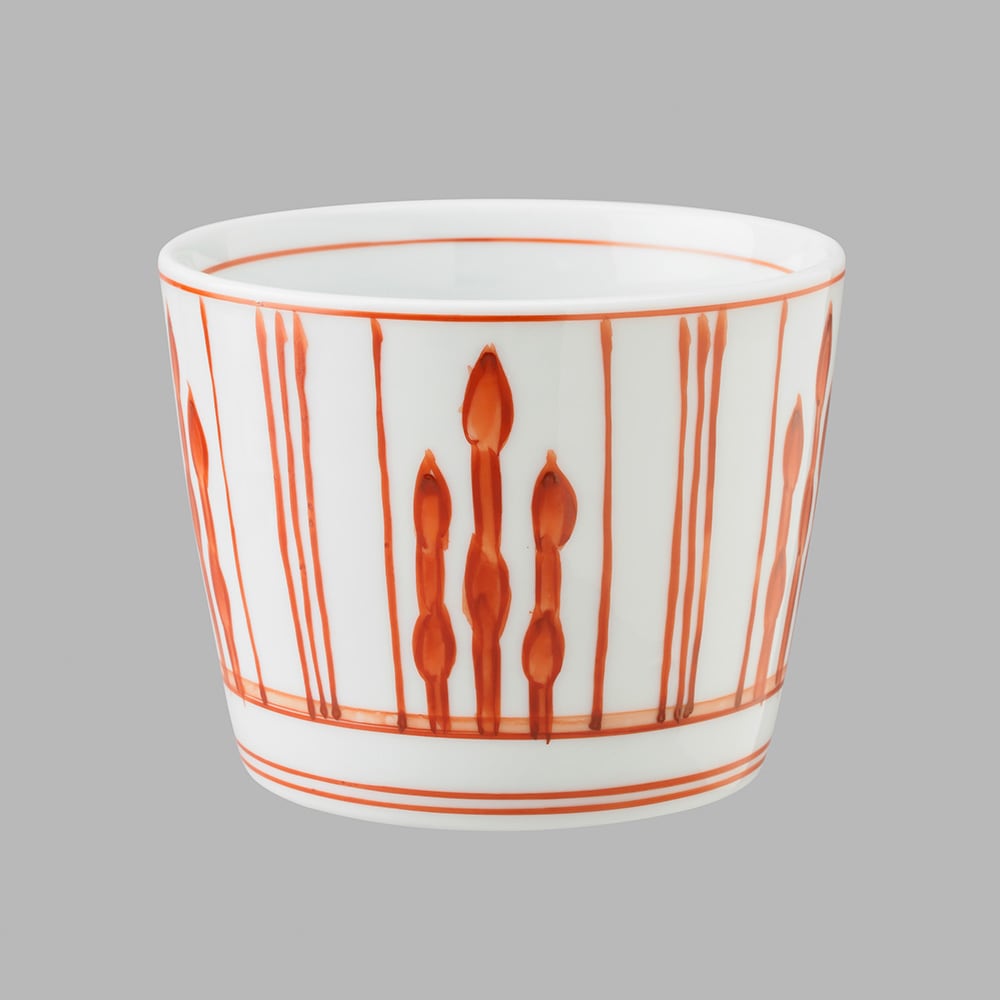 赤絵土筆文(小)